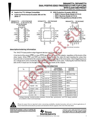 SN74AHCT74DBRE4 datasheet  